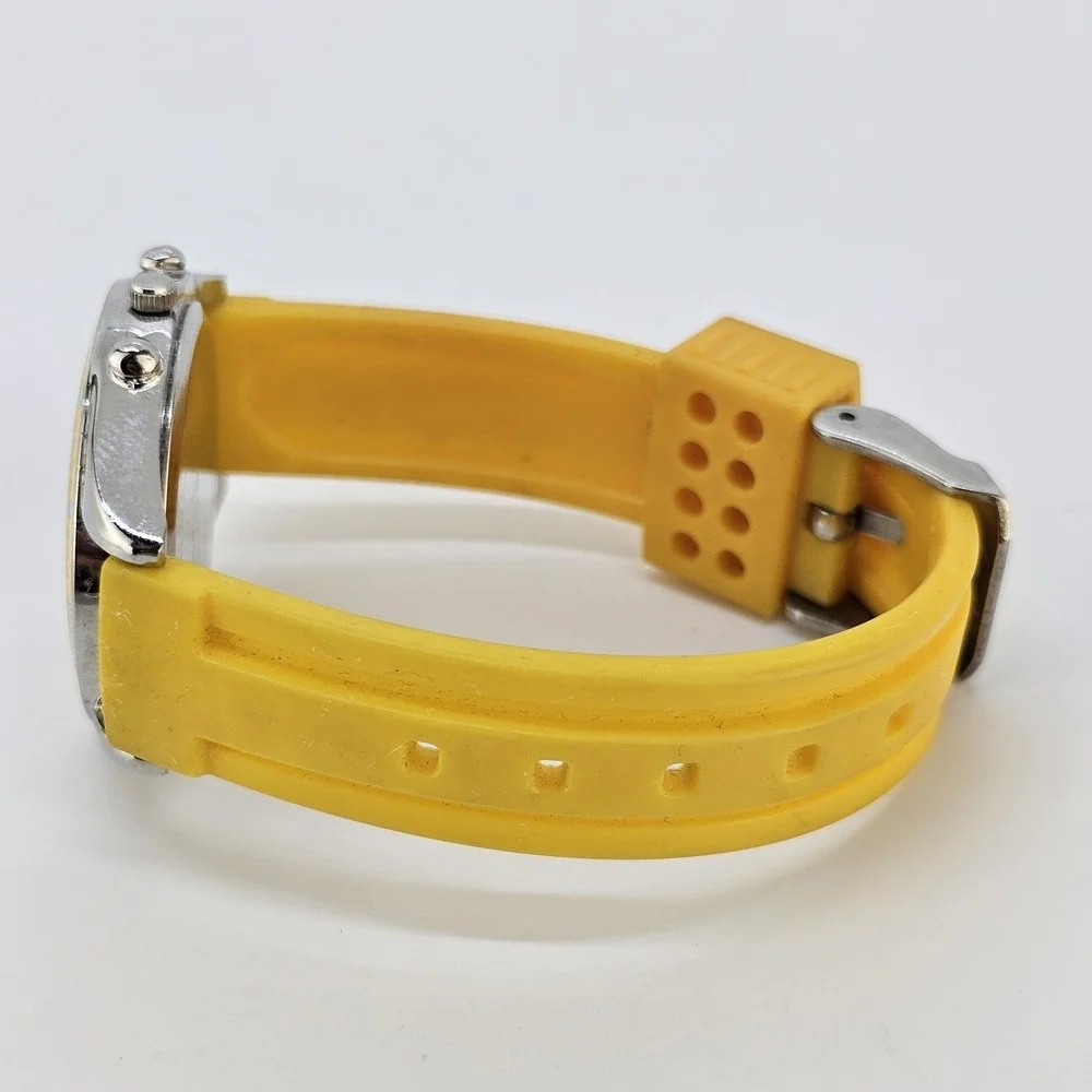 Sophie Women's Analog Watch 35MM Yellow Dial Yellow Plastic Bands NEW Battery